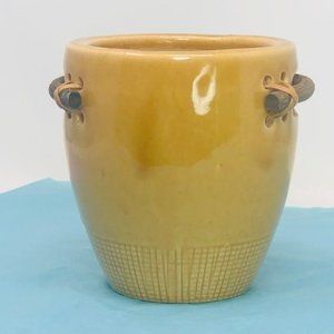 Vintage vase Japanese style  with wood handles